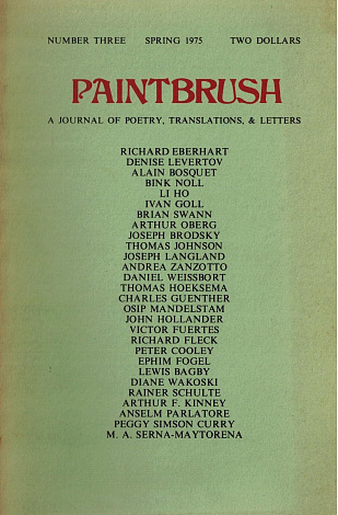 Paintbrush: A Journal of Poetry, Translations, & Letters.