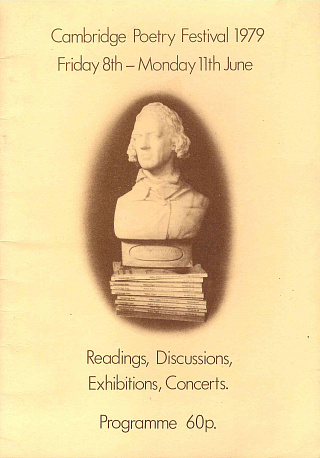 Cambridge Poetry Festival 1979. Friday 8th – Monday 11th June. Readings, Discussions, Exhibitions, Concerts : Programm.