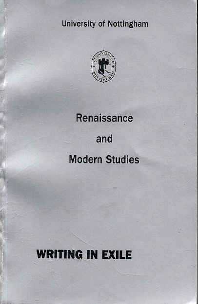 Renaissance and Modern Studies.