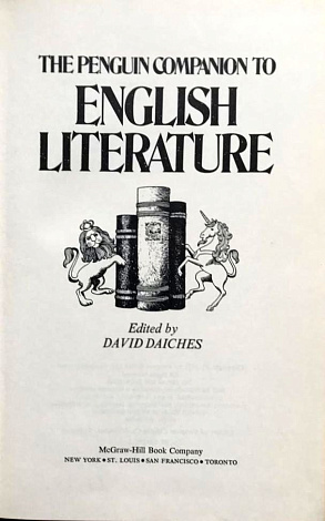The Penguin Companion English Literature.
